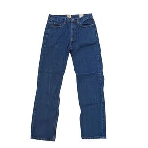 Red Head Brand Co Mens 32x32 Straight Leg Denim Jeans Dark Wash Blue 100% Cotton
